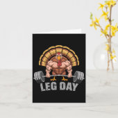 Funny Deadlift Turkey Leg Day Erntedank tot Karte (Gelbe Blume)