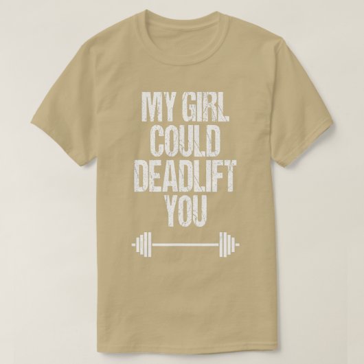 Funny Deadlift Weightlift Barbell Fitness Outfi T-Shirt (Design vorne)