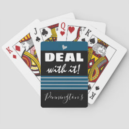Funny Deal mit seinem Familiennamen Spielkarten