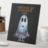 Funny Deal with Me Sarcastic Ghost Spaß Sockelschild (In Situ)