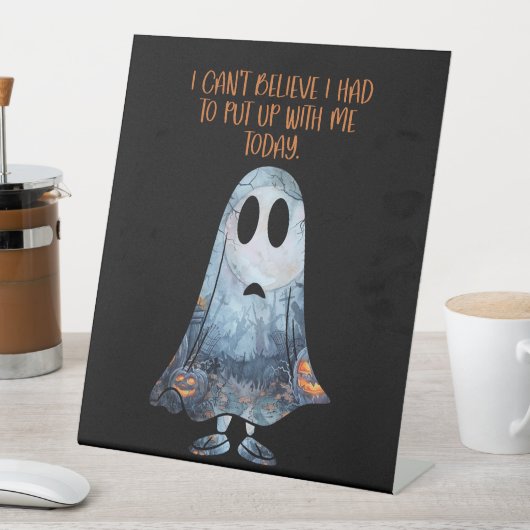 Funny Deal with Me Sarcastic Ghost Spaß Sockelschild (In Situ)