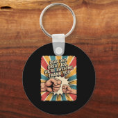 Funny Dear Dad Great Job We're Awesome Retro Fathe Schlüsselanhänger (Vorderseite)