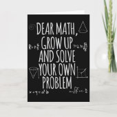 Funny Dear Math Grow Up Quote Problem Solver Karte (Vorderseite)