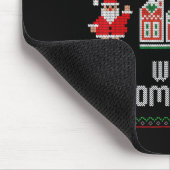 Funny Dear Santa Can I Work From Home Ugly Christm Mousepad (Ecke)