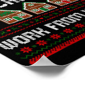 Funny Dear Santa Can I Work From Home Ugly Christm Poster (Ecke)