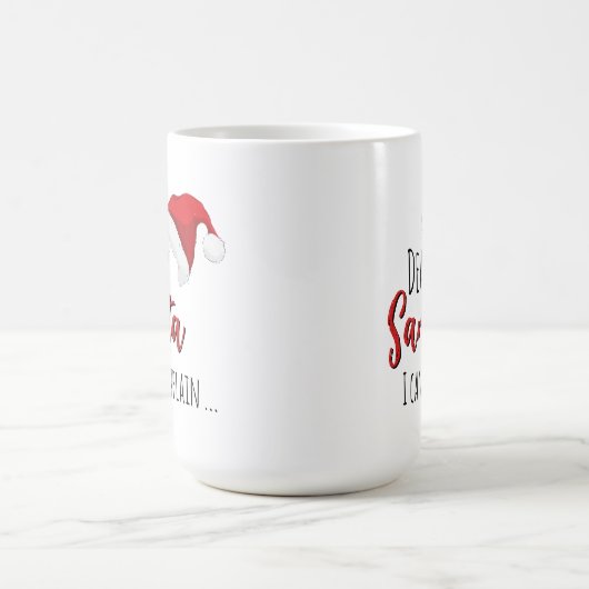 Funny Dear Santa (I can Explain ...) Customizable Kaffeetasse (Mittel)