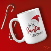 Funny Dear Santa (I can Explain ...) Customizable Kaffeetasse