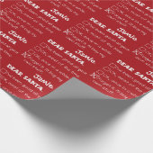 Funny Dear Santa I war Good Holiday Checklist Geschenkpapier (Ecke)