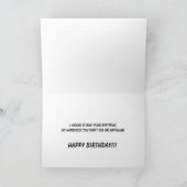 Funny Death Happy Birthday Karte (Innenseite)