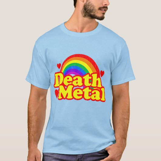 Funny Death Metal Rainbow (Not Look) T-Shirt (Vorderseite)