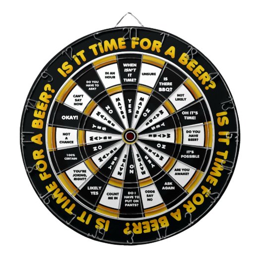 Funny Decision Maker - Beer Drinker Edition Dartscheibe (vorne)
