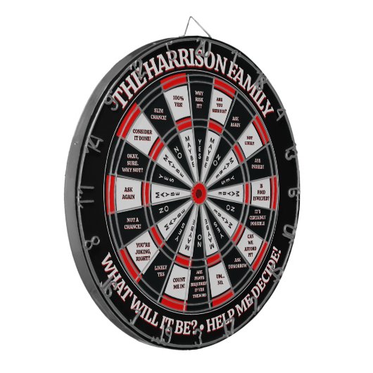 Funny Decision Maker Personalisiert Dartscheibe (Vorderseite Links)