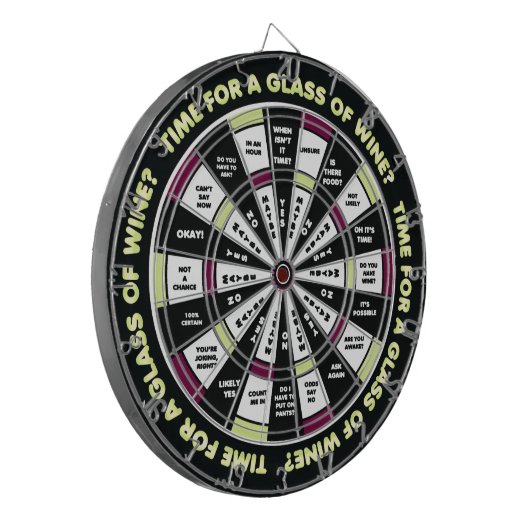 Funny Decision Maker - Wine Drinker Edition Dartscheibe (Vorderseite Links)