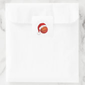 Funny Deck die Balls Weihnachtsbasketball Pub Quadratischer Aufkleber (Tasche)