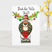 Funny Deck Y’all Family Christmas Card Karte (Gelbe Blume)