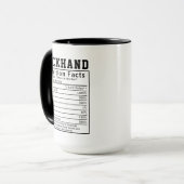 Funny Deckhand Nutrition Fakten Mitarbeiter Gesche Tasse (Vorderseite Links)