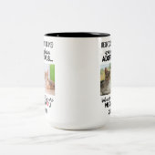 Funny Deep Cat Sprichwort | Foto und Name der benu Zweifarbige Tasse (Mittel)