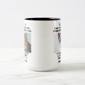 Funny Deep Cat Vater | Foto und Name der benutzerd Zweifarbige Tasse (Mittel)