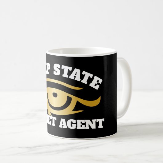 Funny "Deep Staat Secret Agent" Kaffeetasse (VorderseiteRechts)