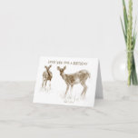 Funny Deer Birthday Card für Männer Karte<br><div class="desc">Diese Geburtstagskarte zeigt eine besondere Abbildung von zwei Hirschen,  die aus meinem eigenen Foto gezeichnet wurden! Wer gerne draußen jagen,  jagen und insbesondere Rehe mag,  wird diese Karte gerne erhalten. Sie können für eine spezielle Touch ein eigenes,  benutzerdefiniertes Zeichen hinzufügen.</div>