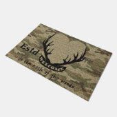 Funny Deer Couple Mat,Wedding Hunter Mat Decke Fußmatte (Schrägansicht)