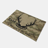 Funny Deer Couple Mat,Wedding Hunter Mat Decke Fußmatte (Schrägansicht)
