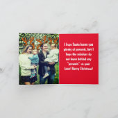 Funny Deer Diadem Foto Schneeflocken Einladung (Innenseite)