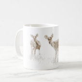 Funny Deer Illustration Coffee Tasse (Vorderseite Links)