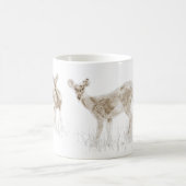 Funny Deer Illustration Coffee Tasse (Mittel)
