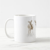 Funny Deer Illustration Coffee Tasse (Links)