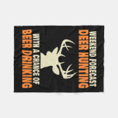 Funny Deer Jagd Fleecedecke (Vorderseite (Horizontal))