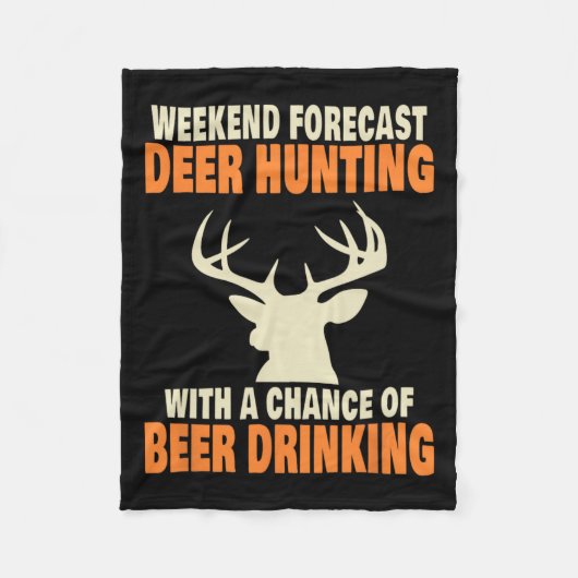 Funny Deer Jagd Fleecedecke (Vorderseite)
