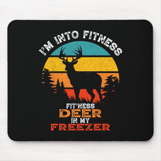Funny Deer Jagd Ich bin in Fitness Deer Freezer H Mousepad (Vorne)