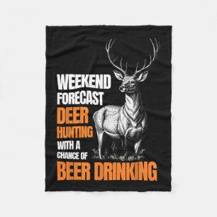Funny Deer Jagd Jäger trinken Bier für Fleecedecke