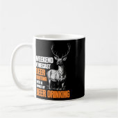 Funny Deer Jagd Jäger trinken Bier für Kaffeetasse (Links)