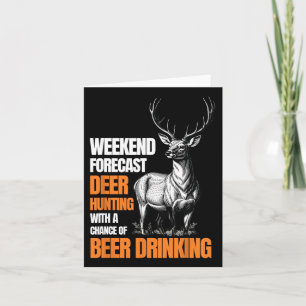 Funny Deer Jagd Jäger trinken Bier für Karte