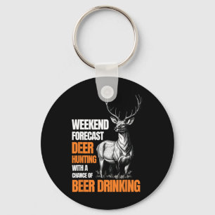 Funny Deer Jagd Jäger trinken Bier für Schlüsselanhänger