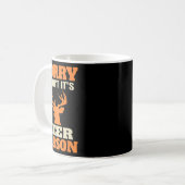 Funny Deer Jagd Sprichwort Joke Kaffeetasse (Vorderseite Links)