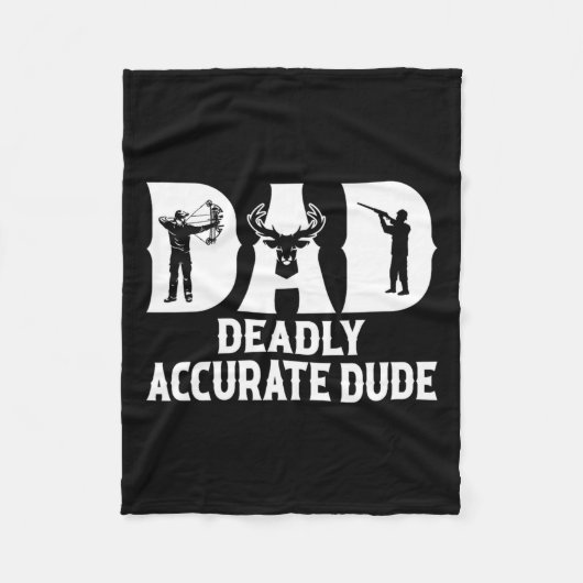 Funny Deer Jagd Vater Todbewusst Typ Cool F Fleecedecke (Vorderseite)
