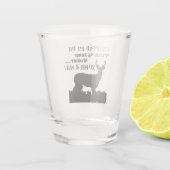 Funny Deer Jagd Whitetail Buck Sportangebot Schnapsglas (Rückseite)