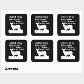 Funny Deer Jagdführer Bufferquote Quadratischer Aufkleber (Blatt)