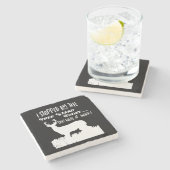 Funny Deer Jagdquote Black Bar Steinuntersetzer (Seitenansicht)