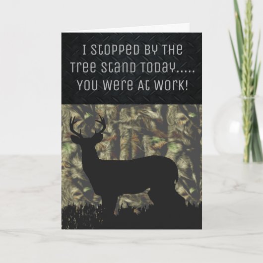 Funny Deer Junting Birthday Card Karte (Vorderseite)