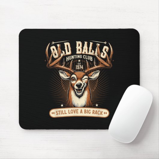 Funny Deer Junting Birthday Pun for Men's 50th Bir Mousepad (Mit Mouse)