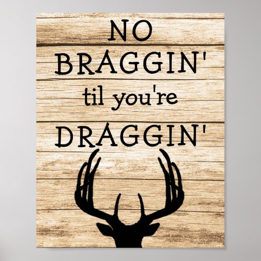 Funny Deer Junting Hunter Poster (Vorne)