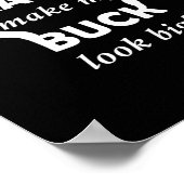 Funny Deer Junting Hunter Rack Big Buck Poster (Ecke)