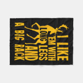 Funny Deer Junting Quote für Jäger Fleecedecke (Vorderseite (Horizontal))