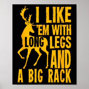 Funny Deer Junting Quote für Jäger Poster