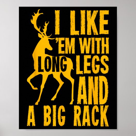 Funny Deer Junting Quote für Jäger Poster (Vorne)