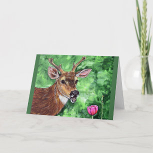 Funny Deer Painting Karte